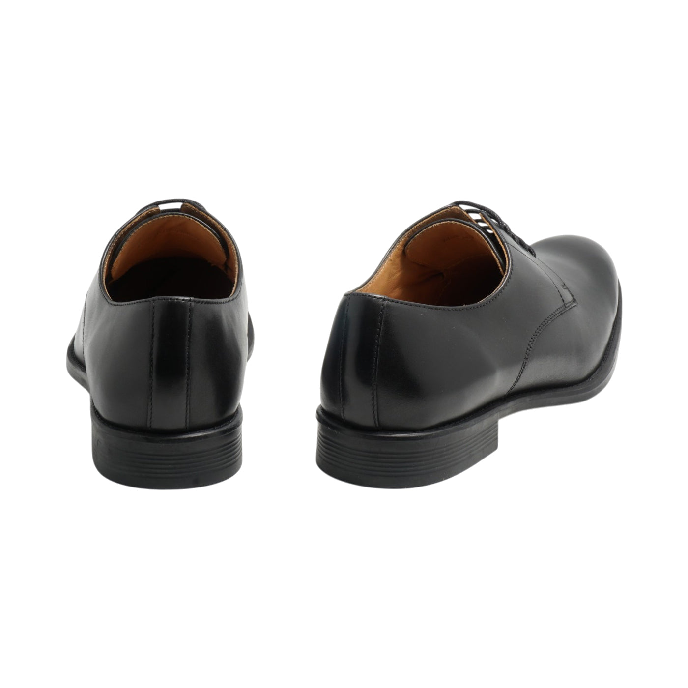 Semi long toe Derby Plane Toe Black-British Style