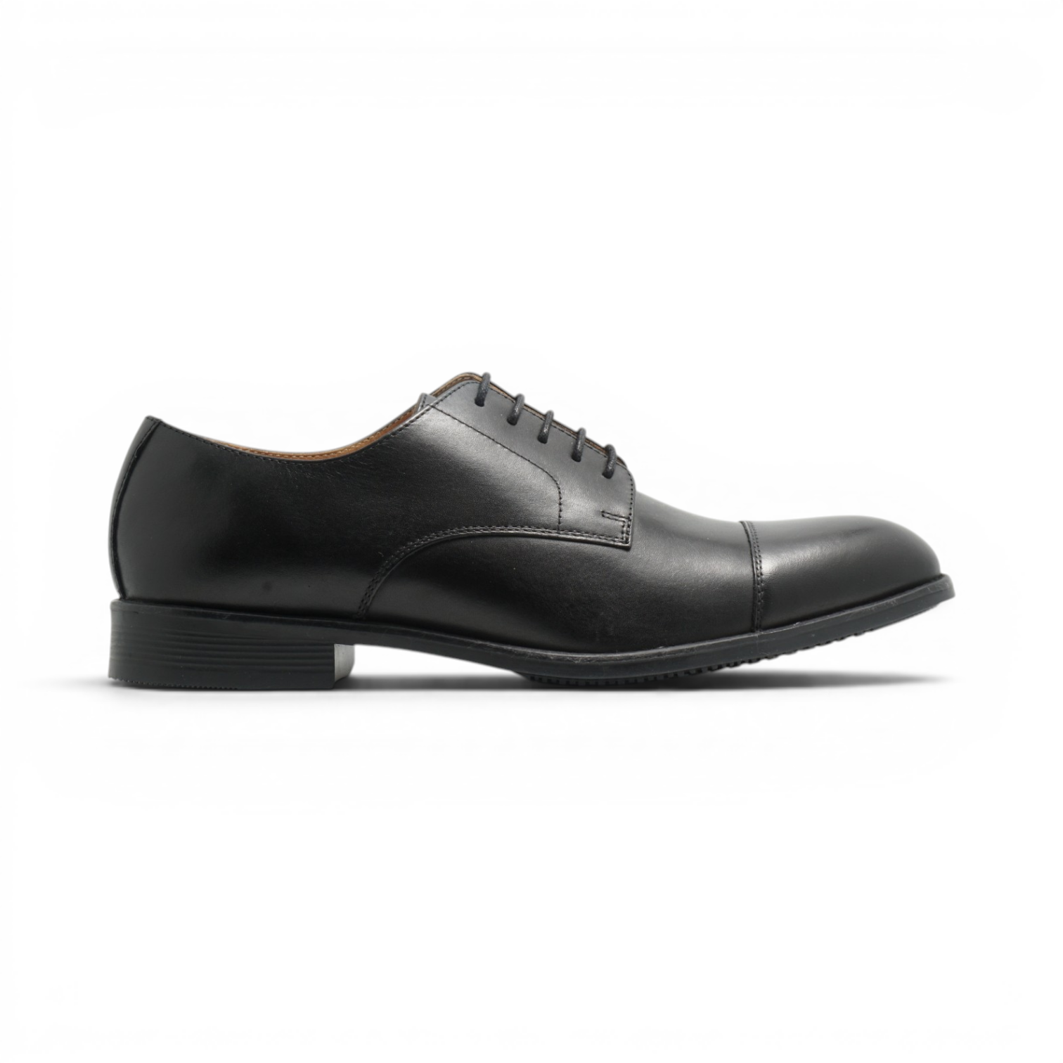 Semi long toe Derby Straight Tip Black-British Style