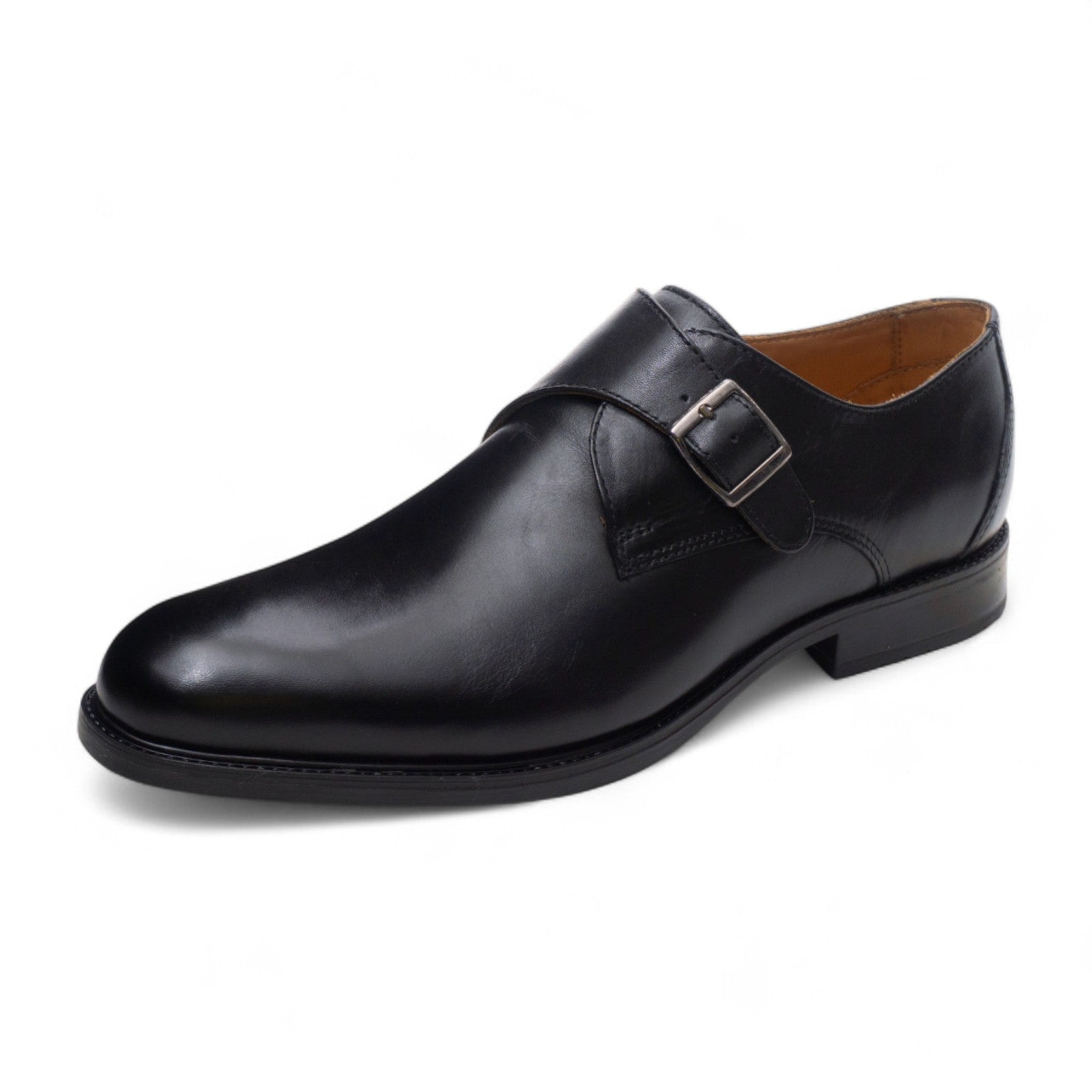 Round toe Singlemonk Plane Toe Black