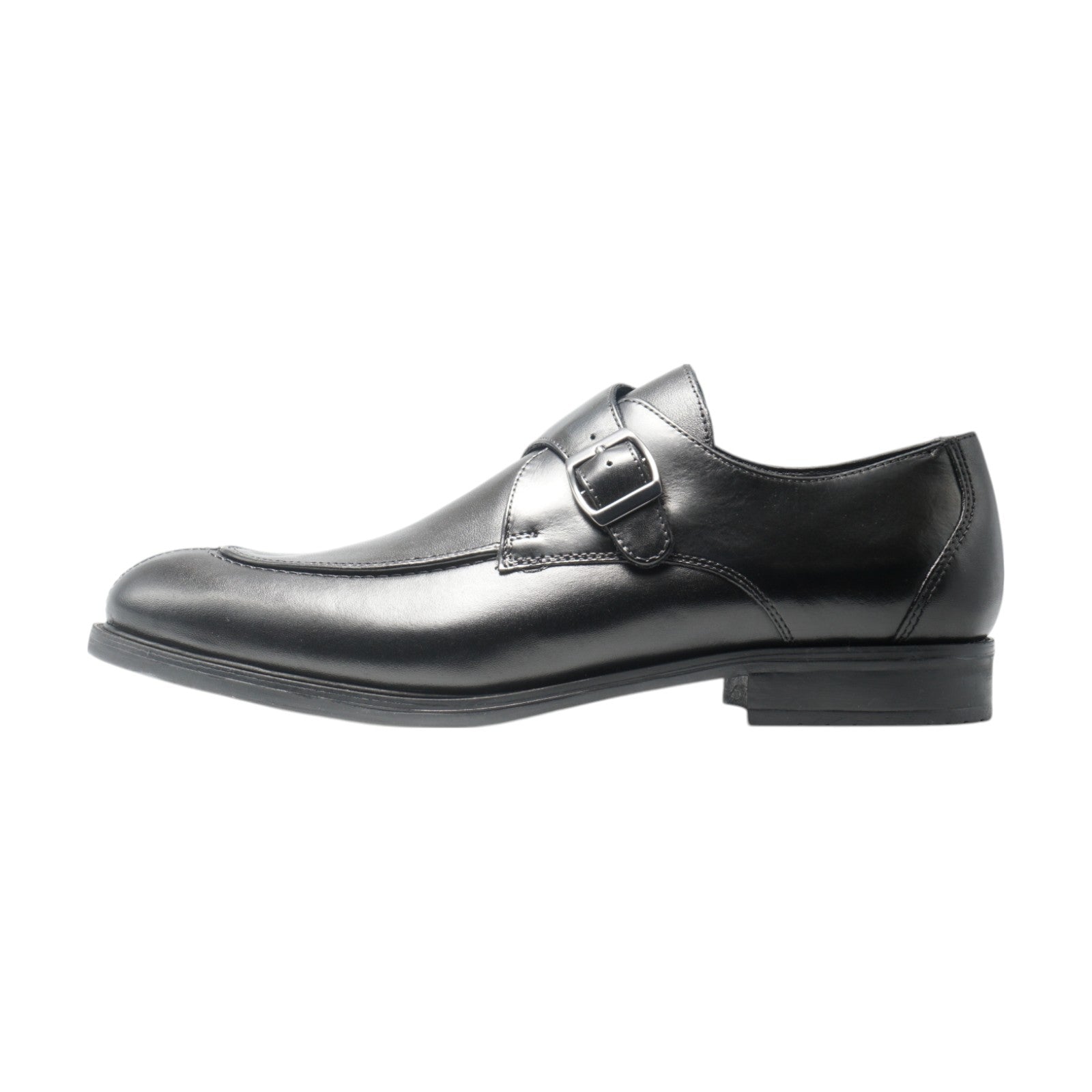 Round toe Singlemonk U Tip Black