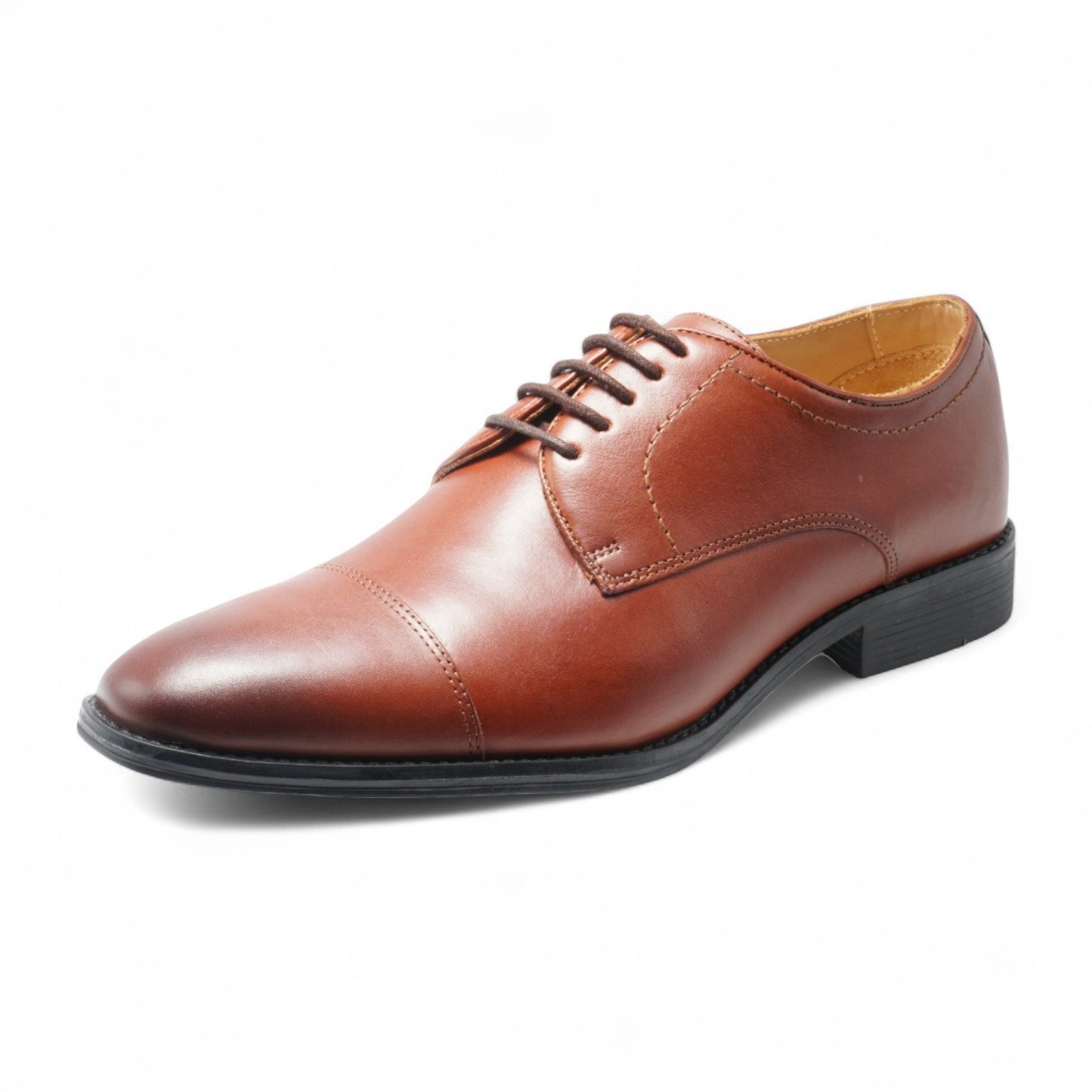 Semi long toe Derby Straight Tip brown