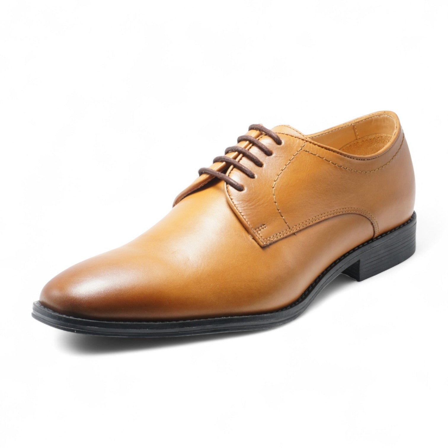 Semi long toe Derby Plane Toe tan
