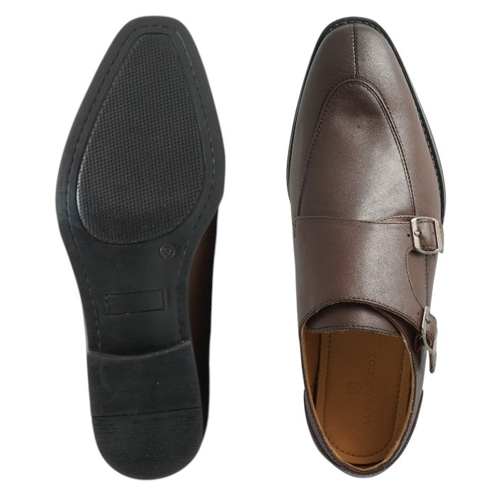 Semi long toe Doublemonk U Tip darkbrown