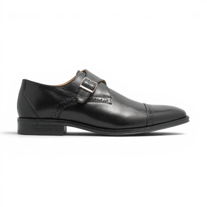 Semi long toe Singlemonk Quarter Brogue Black