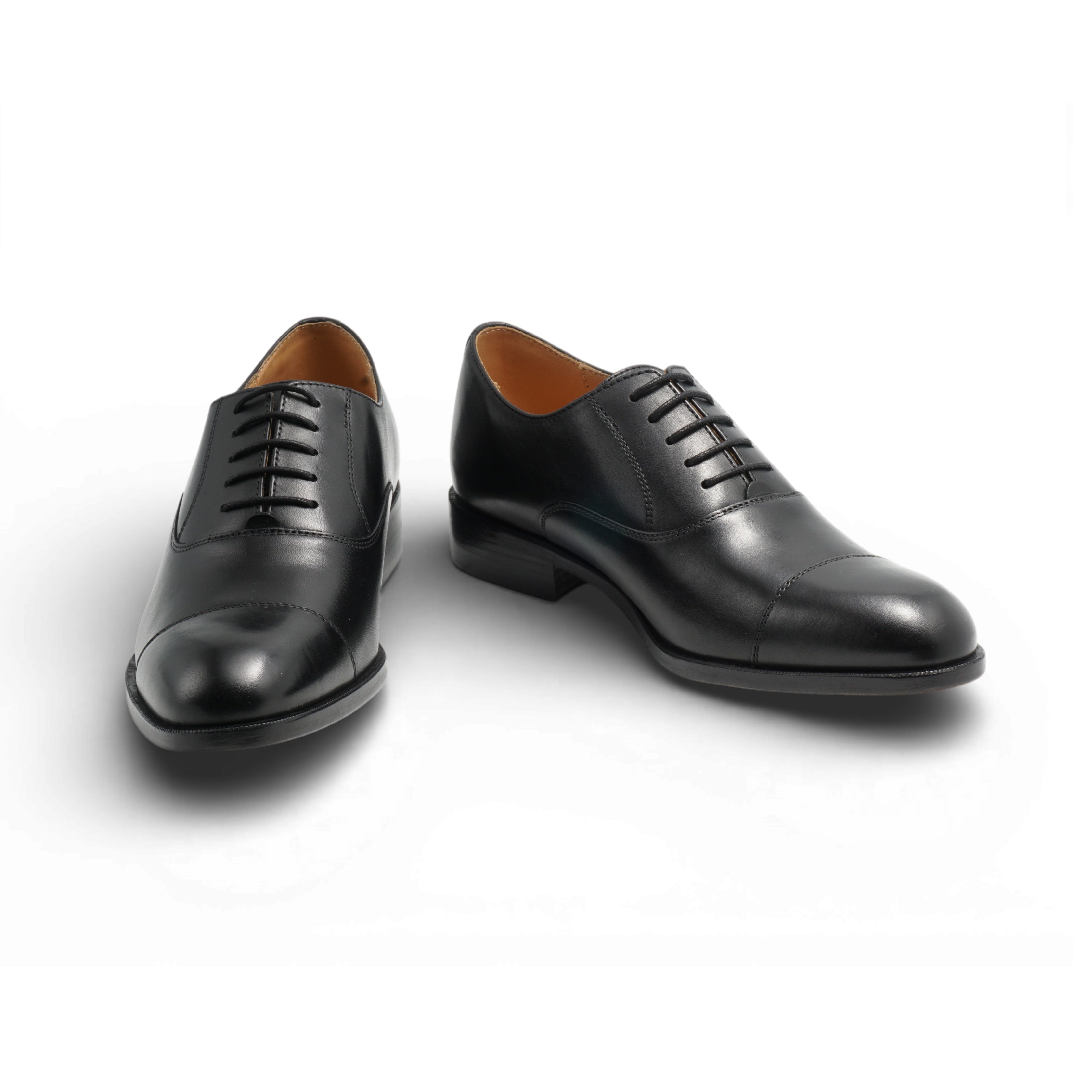 レザーソール マッケイ製法 Semi long toe Oxford Straight Tip Black