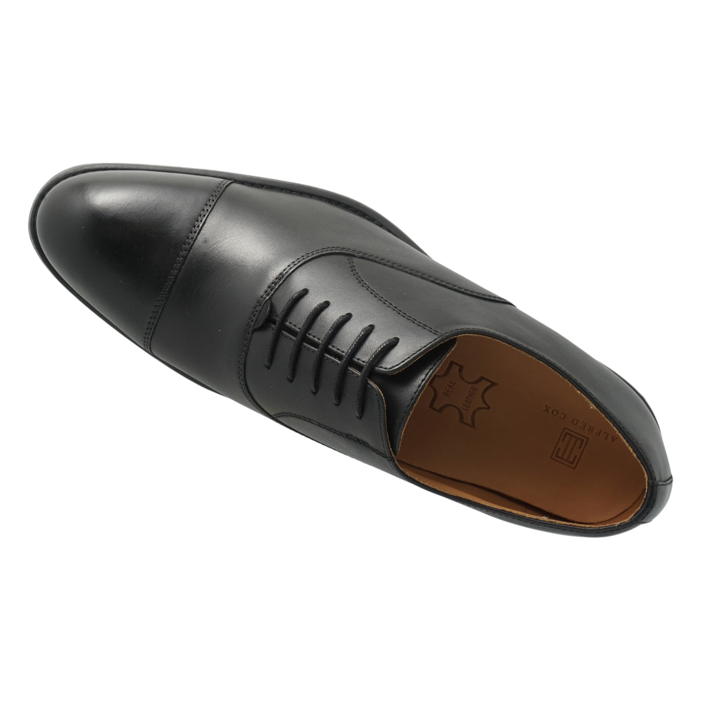 Semi long toe Oxford Straight Tip Black-British Style