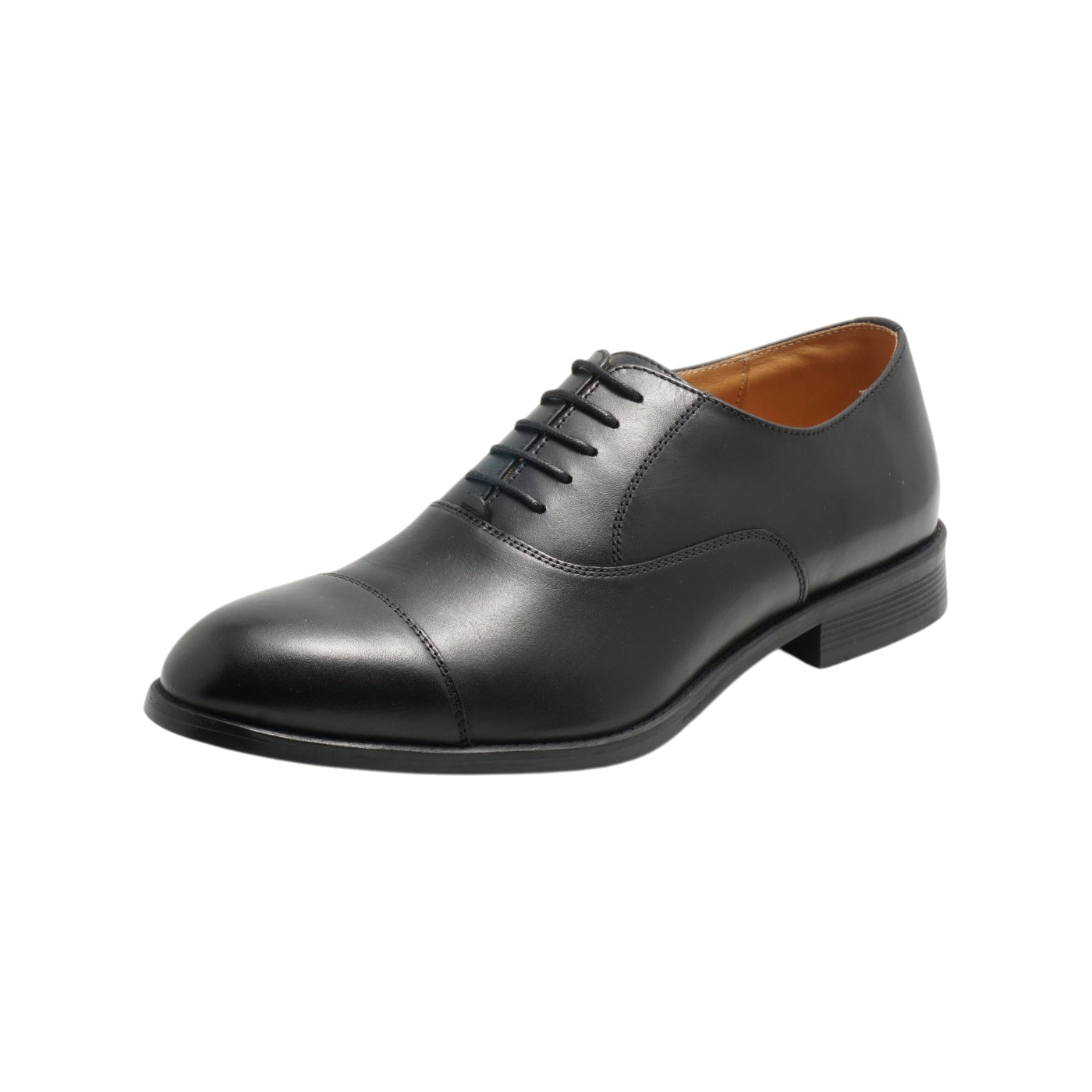 Semi long toe Oxford Straight Tip Black-British Style