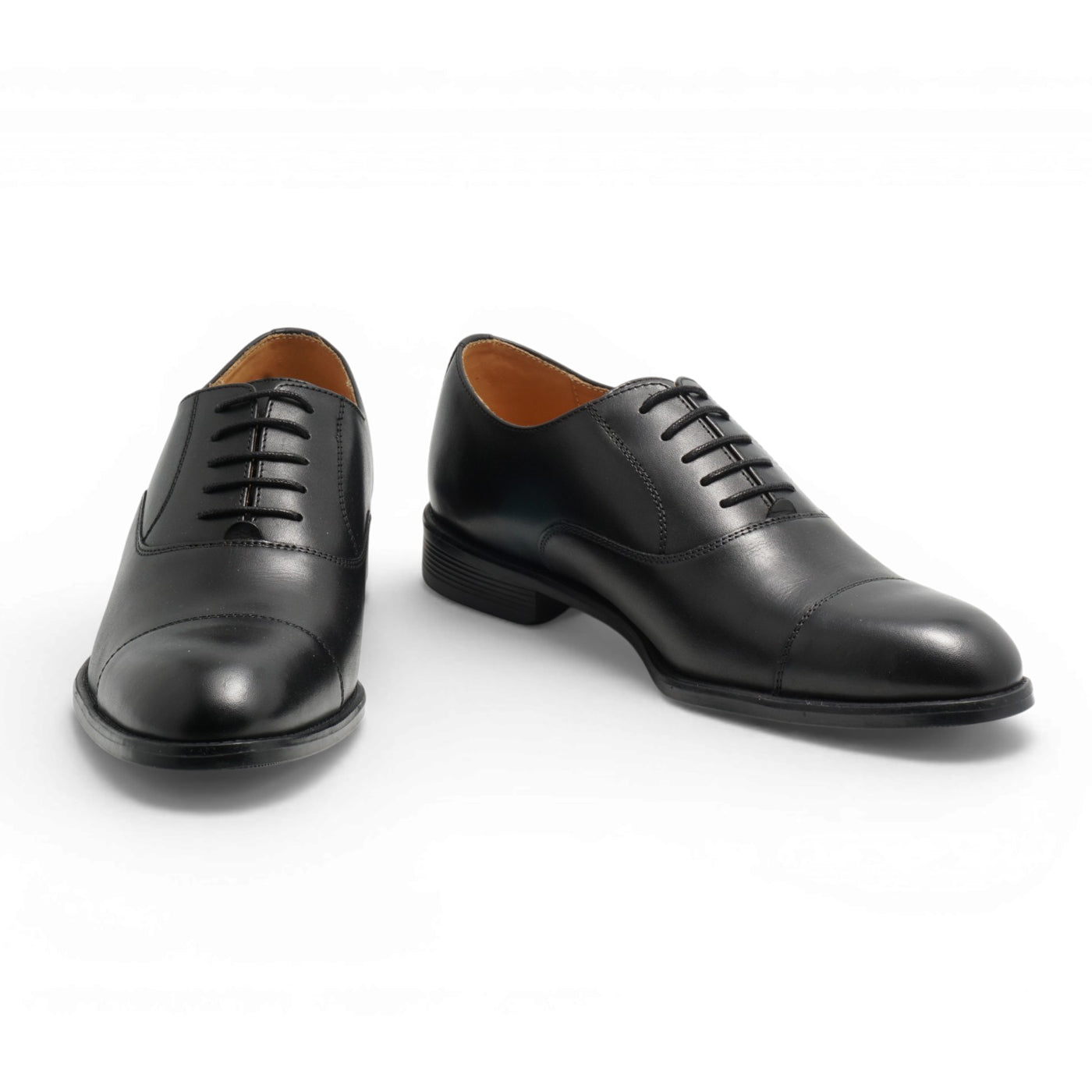 Semi long toe Oxford Straight Tip Black-British Style