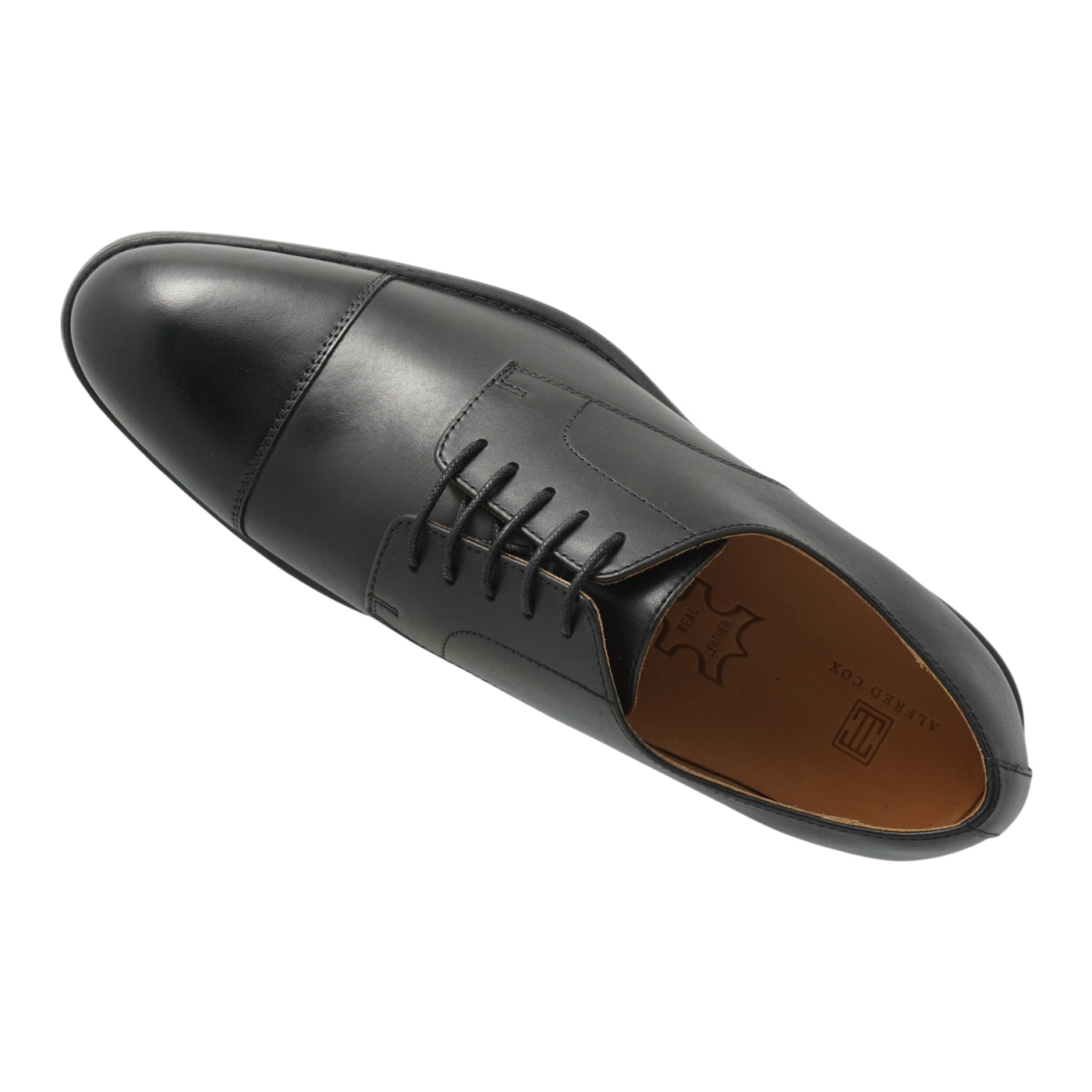 Semi long toe Derby Straight Tip Black-British Style