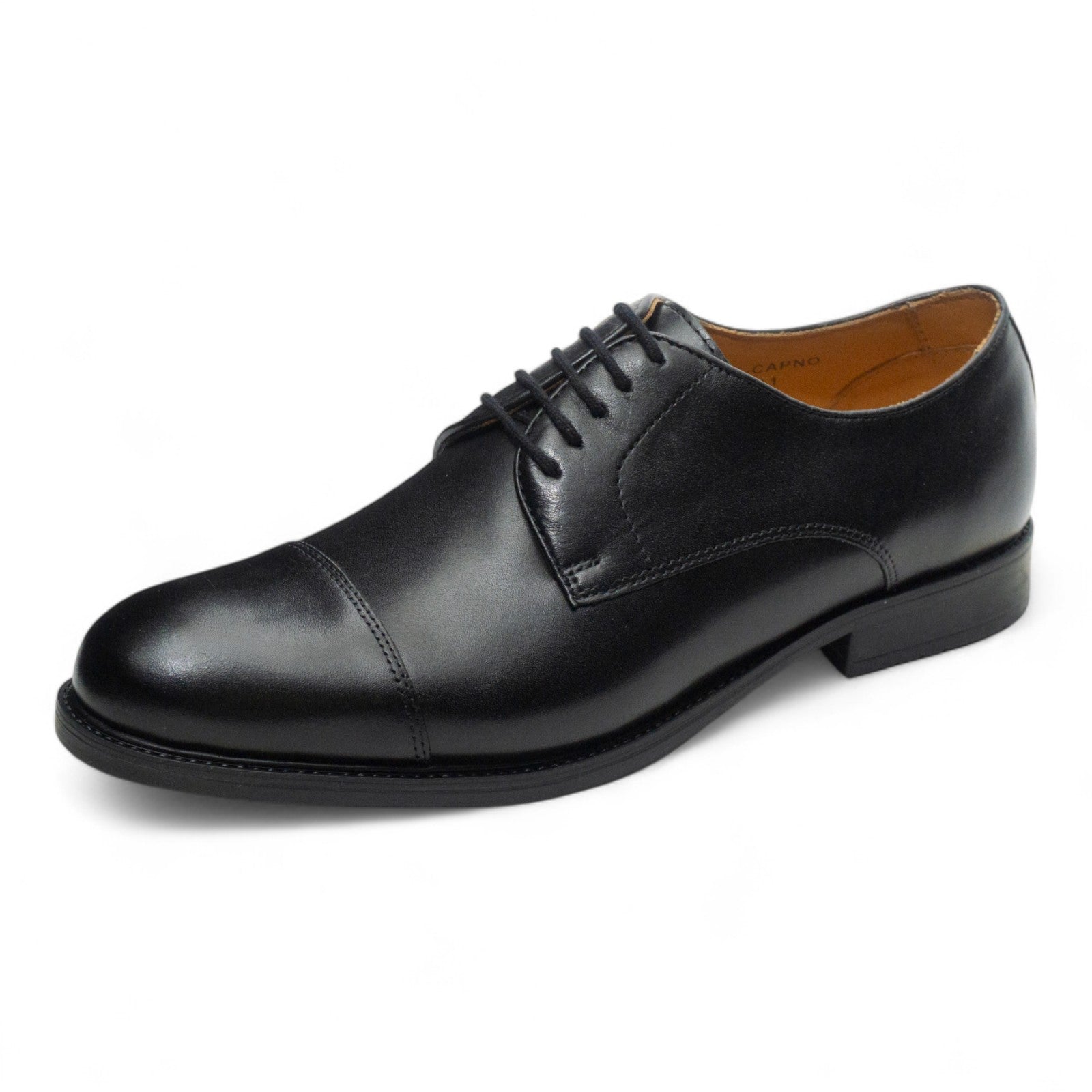Round toe Derby Straight Tip Black