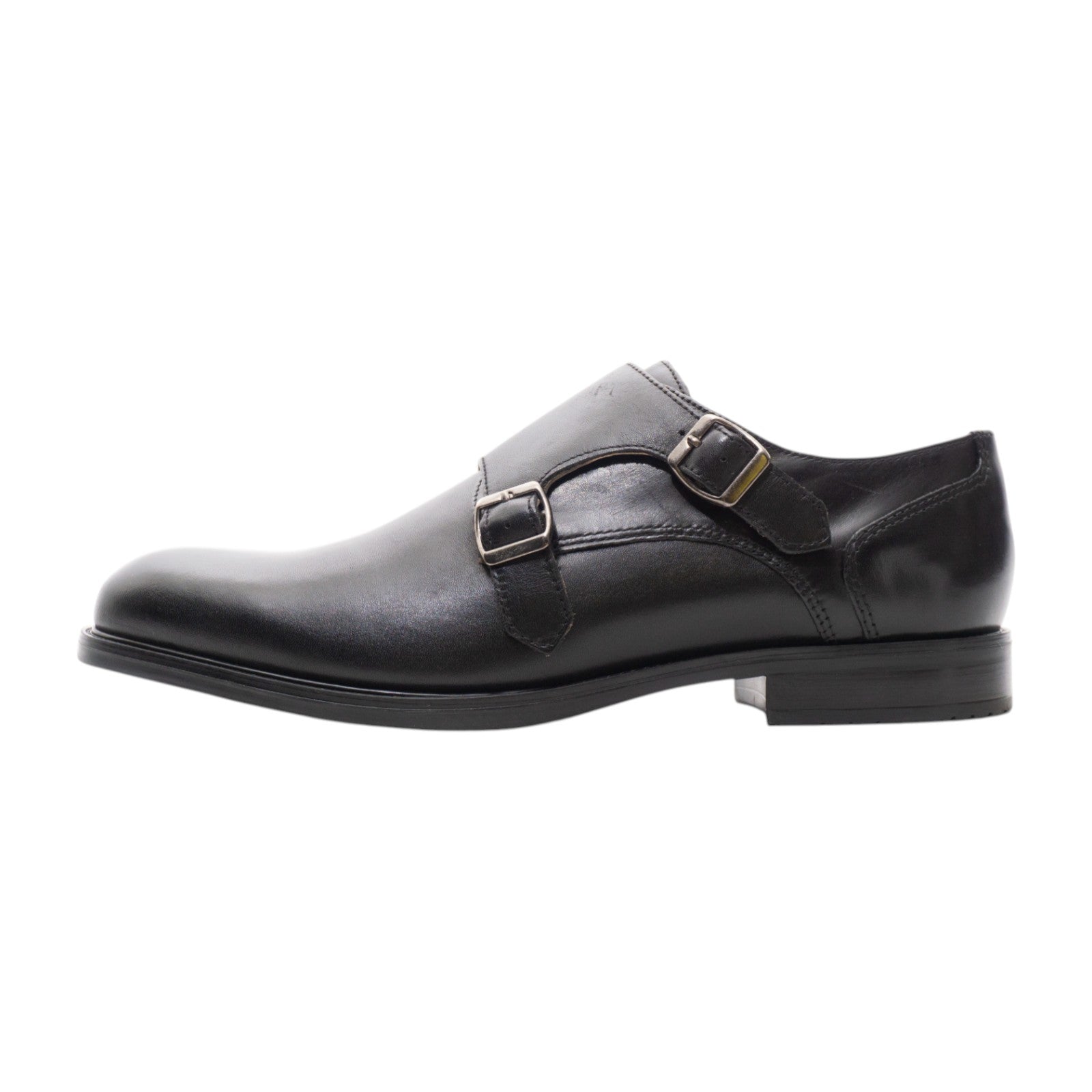 Round toe Doublemonk Plane Toe Black