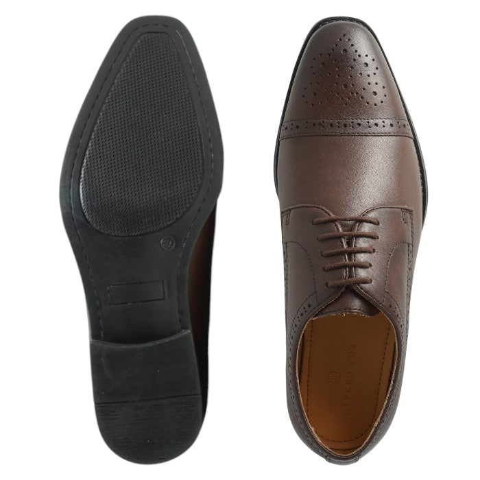 Semi long toe Derby Semi Brogue darkbrown