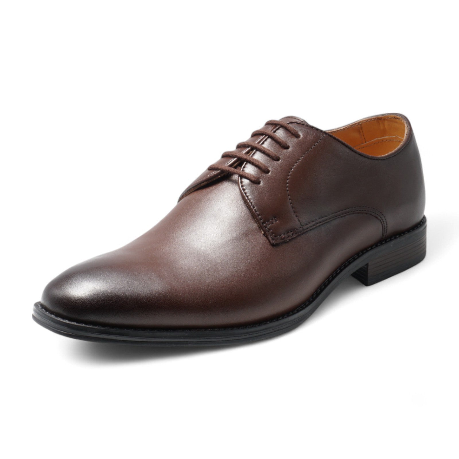 Semi long toe Derby Plane Toe darkbrown