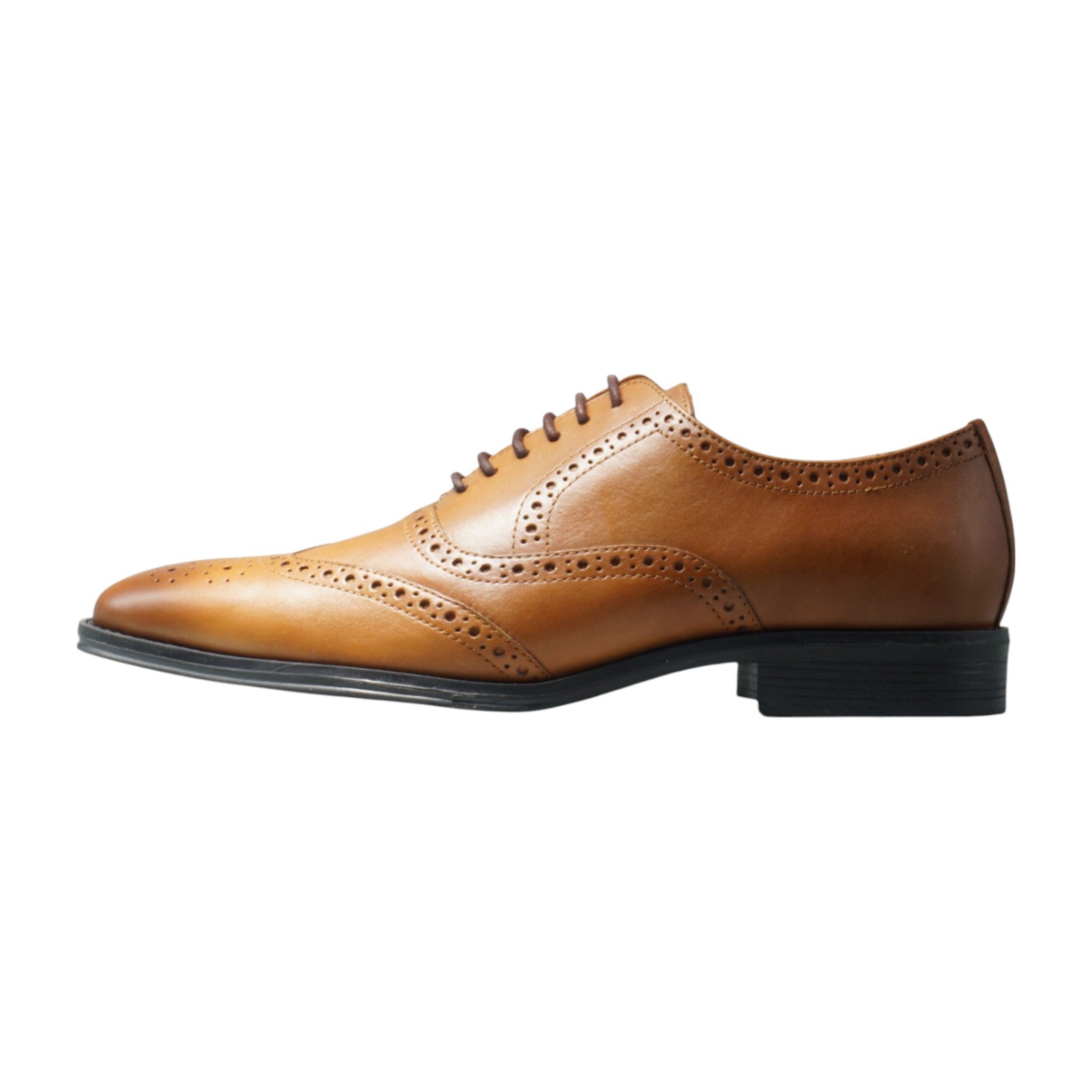 Semi long toe Oxford Wing Tip tan